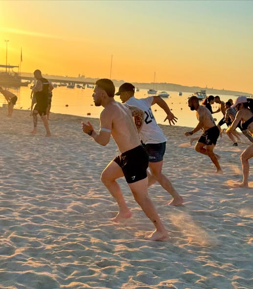 The Cult Fitness group training on the beach